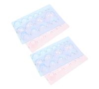 FIXOSHEE 4 Pezzi Stampo per Quilling Carta Trasparente Blu e Rosa Strumenti Plastica per Modellare Arte Fai da Te Accessori Precisi per Lavori Manuali Carta