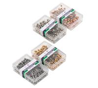 FIXOSHEE 400 Pezzi Spilli di Posizionamento per Cucito Testa a Sfera Spilli Dritti per Fai da Te e Bouquet Custodia Plastica per Artigianato e Lavori di Ricamo