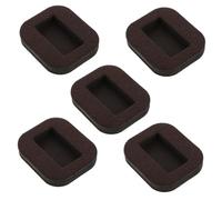 FIXOSHEE 5 pezzi Ruote per Sedie in Feltro Marrone Quadrato Antiscivolo per Mobili con Rotelle Proteggi Pavimenti da Graffi e Scivolamenti per Scrivanie e Poltrone