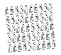 FIXOSHEE 50 Pezzi Ciondoli Lettera Inglese in Antica Argento D Charm Pendenti per Creazione Gioielli Fai da Te Bracciali Collane Accessori DIY