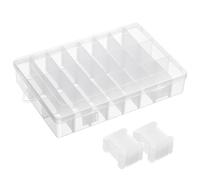 FIXOSHEE 50 Pezzi Cucito Scomparti Trasparente con per Filo Ricamo e Organizer Compatto e Antinodo per Accessori Cucito Domestico