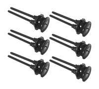 FIXOSHEE 6 Pezzi Pulsante Doppio Scarico Wc Nero per Serbatoio Bagno, Controllo Flusso Acqua Regolabile, Ricambio Valvola Cisterna, Facile Installazione per Sanitari Standard