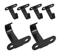 FIXOSHEE 6 Set Ganci da Soffitto per Armadi Neri con Copertura Decorativa e Viti Ganci Appenditutto Resistenti per Garage Cucina e Bagno Supporto Robusto per Attrezzi Asciugamani e Abiti