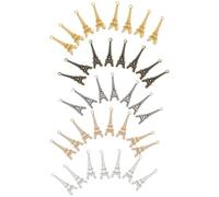 FIXOSHEE 60 pezzi Pendenti Torre Eiffel in Lega Retro per Bigiotteria Fai da Te Accessori Charms per Collane Braccialetti e Portachiavi Colori Casuali Design Piccolo e Colore Casuale
