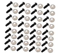 FIXOSHEE 600 Pezzi Occhi di Sicurezza in Plastica Neri per Pupazzi e Peluche con Rondelle Occhi Resistenti e Versatili per Creazioni di Animali di Stoffa e Amigurumi