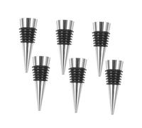 FIXOSHEE 6pezzi Tappi Per Vino Sottovuoto Pz Riutilizzabili Tappi Conici Per Bottiglie Di Vino Salva Per Conservare La Freschezza