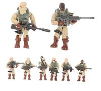 FIXOSHEE 8 pezzi Miniature Soldatini Militari Micro Figure Plastiche Mimetiche per Decorazione Tavolo e Gioco Modelli Realistici per Collezionisti