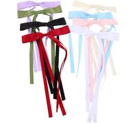 FIXOSHEE 8 Pezzi prigioniera Accessori per capelli cinesi Bowknot Barrettes Clip per capelli in stile cinese Barrette a nastro con nappe