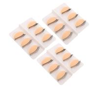 FIXOSHEE 9 Paio Palpebre Realistiche per Esercitarsi le Ciglia Palpebre in Silicone Morbido per Testa di Manichino Occhi di Pratica Sostituibili per Esercitazione Ciglia Strumenti