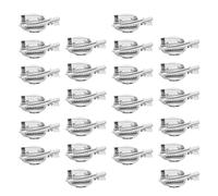 FIXOSHEE Accessori per Spille Fai da Te 50 Pezzi in Ferro Vassoio Rotondo e Clip Base per Spilla da Petto Superficie Liscia e Angoli Arrotondati per Decorazioni Artigianali e