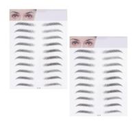 FIXOSHEE Adesivi per Sopracciglia Impermeabili 3d Trasferimento Sopracciglia Uomo e Donna Set da 2 Fogli Naturali Resistente e Delicato sulla Pelle per Trucco Rapido Quotidiano