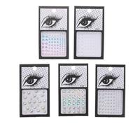 FIXOSHEE Adesivi Strass per Viso e Unghie Gemme Autoadesive 5 Fogli Set per Bambine Gioielli Decorativi per Festival Trucco Facile da Applicare e Rimuovere