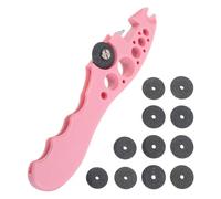 FIXOSHEE Apribottiglie per Medicinali in Plastica e Vetro Ruota Abrasiva, Set da 13 Pezzi Mini Aprifiale Medico Portatile per Ospedali, Farmacie e Uso Clinico, Impugnatura Ergonomica Rosa