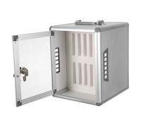 FIXOSHEE Armadietto per Cellulari da 12 Scomparti con Serratura e Maniglia Scatola Portacellulare in Metallo Resistente con Ventilazione Laterale per Ufficio Aula e Sala Riunioni