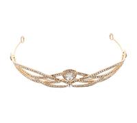 FIXOSHEE Barocca Retrò in Stile Vintage Fascia per Sposa e Party Accessorio Fotografico con Dorati e per Halloween e Celebrazioni