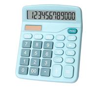 FIXOSHEE Calcolatrice Solare Cifre Colorata Doppia Alimentazione Strumento di Calcolo per Studenti e Ufficio Pulsanti Grandi e Display LCD Resistente e Pratica per Uso Quotidiano