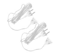 FIXOSHEE Cavo di Prolunga per Luci a LED 3m 2 Pezzi in PVC Flessibile per Estensione Stringa Luminosa da Interno ed Esterno Uso Festa e Decorazioni Natalizie