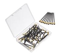 FIXOSHEE Chiodi per Appendere Quadri con Testa in Ottone Nera 50 Pezzi 35X4Mm con Scatola Portaoggetti Ganci Robusti per Pareti in Cartongesso Intonaco e Legno Kit per Montaggio