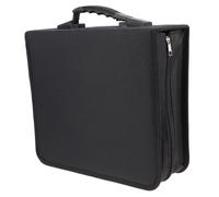 FIXOSHEE Custodia Portatile per Dvd e CD in Oxford Capacità Dischi Organizer Leggero con Manico per Collezionisti di Musica e Film