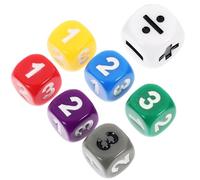 FIXOSHEE Dadi da Gioco Matematici Educativi 7 Pezzi per Ragazzo Ragazza Set Acrilico Didattico per Apprendimento Operazioni Aritmetiche Scuole Giochi Logica e Calcolo