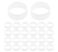 FIXOSHEE Fascette in Silicone Riutilizzabili 500 Pezzi Elastici Piatti per Organizzazione di Cavi di Alimentazione e Dati in Ufficio e Casa Trasparenti Dimensioni 12X5X0,6Mm