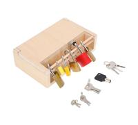 FIXOSHEE Giocattoli Montessori Lucchetto e Chiave in Legno Pannello attività per Ragazzo Ragazza Ragazza Blocco Direzionale Giocattolo Didattico per Scuola Materna