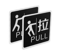 FIXOSHEE Indicatori Porta Push-pull in Acrilico Autoadesivi per Porte in Vetro, Cartelli Adesivi per Negozi e Uffici, Segnaletica Chiara per Porte Scorrevoli, Facile Installazione