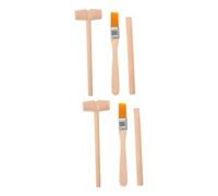 FIXOSHEE Kit di Scavo per Dinosauri 6 Pezzi Martello in Legno Scalpello e Spazzola Strumenti Archeologici per per Apprendimento Stem e Attività di Paleontologia Educativa