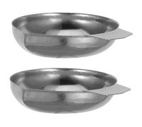 FIXOSHEE Lee Precision Set 2 Pezzi Piattino per Bilancino in Acciaio Inossidabile Argento, Vassoio per Bilancia Elettronica a Basso Consumo per Bakery e Fruit Shop