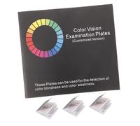 FIXOSHEE Libretto di 4 Test per Daltonismo Tabelle di Esame Visivo Diagrammi per Monocromia su Carta Resistente Kit Portatile per Screening Professionale e Autotest a Casa