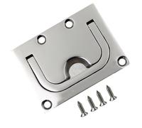 FIXOSHEE Maniglia Incassata in Acciaio Inox per Boccaporto Barca Anello Sollevamento Robusto per Uso Nautico e Domestico Maniglia Quadrata per Portelli e Mobili