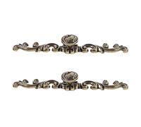 FIXOSHEE Maniglie per Cassetti Vintage in Lega di Zinco 2 Pezzi, Maniglie per Armadi Stile Retrò 166mm, Manopole Metalliche Resistenti ai Graffi per Mobili da Cucina e Guardaroba
