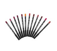 FIXOSHEE Matita Per Labbra e Contorno Labbra 12 Pezzi Set Colori Opachi a Resistente Al Sudore Nutriente Portatile Trucco Accessorio Adatto a Make up Quotidiano e Regalo