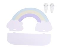 FIXOSHEE Mensola da Parete in Design Scandinavo con Elementi Colorati Scaffale Sospeso per Organizzazione e Decorazione Camera Cucina Ufficio Ripiano Salva Spazio