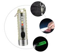 FIXOSHEE Mini Lampada LED Ricaricabile USB Portachiavi Luce Bianca Fluorescente Tascabile Resistente per Campeggio e Uso Quotidiano