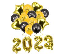 FIXOSHEE Palloncini Metallizzati Laurea con Certificato Decorazioni Festa Classe Booth Oro Nero Stelle e Cuori Dorati per Accogliente e Memorabile