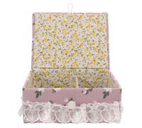 FIXOSHEE Piccola Scatola Porta Aghi in Tessuto con Coperchio Custodia Compatta per Aghi e Spilli Organizer Portatile per Cucito Domestico per Appassionati e Studenti Design Pratico e