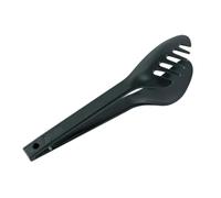 FIXOSHEE Pinza Cibo Leggera e Staccabile con Cucchiaio per Spaghetti e Barbecue Multifunzionale e Pratica in Plastica Grigia