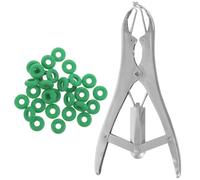 FIXOSHEE Pinza Espansore per Castrazione con Anelli Acciaio Inossidabile e Gomma Multiuso per Espansione Anelli su Animali e Riempimento Confetti Palloncini Strumento Pratico e Resistente