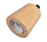FIXOSHEE Porta della lampada lampada in legno parti di lampade per fabbricare lampade Parti di lampada supporto base lampadina solo base della lampada prese e27 portalampada plastica Cachi