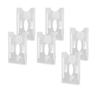 FIXOSHEE Porta Tessere per Parabrezza Auto Trasparente Ventosa Set da 6 Pezzi Porta Permessi di Parcheggio e Abbonamenti per Mezzi Pubblici Resistente a Caldo e Freddo Compatibile