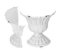 FIXOSHEE Portafiori Rustico da Parete in Metallo 2 Pezzi Vaso Decorativo Country Francese Vintage a Mezza Urna per Composizioni Floreali Centrotavola e Decorazioni da Matrimonio