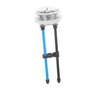 FIXOSHEE Pulsante per Wc Tondo in Abs e Acciaio Inox Resistente alla Ricambio Durevole per con Asta Lunga Compatibile con Serbatoi Standard