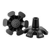 FIXOSHEE Punte in Gomma per Bastone da Passeggio Anziani 2 Pezzi, Puntale Antiscivolo Base Larga, Cuscinetto Ammortizzante per Stabilità e Protezione Pavimenti, Accessori per Deambulazione