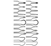 FIXOSHEE Punte per Pirografia in Filo Nichel-Cromo Alta Impedenza Resistente Varie Forme per Dettagli e Tratti Compatibile con Macchine Pirografo Uso Professionale e Domestico