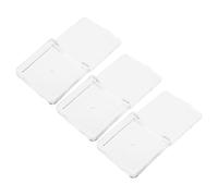 FIXOSHEE Scatola Trasparente Quadrata Portatile per Trucco 3 Pezzi, Contenitore Vuoto Multiuso per Fard, Illuminante e Correttore, Organizer Compatto Salvaspazio per Cosmetici da Viaggio