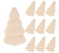 FIXOSHEE Set 10 Pezzi Alberi di Natale in Legno Grezzo Fai da Te Mini Figure Naturali per Decorazioni Natalizie e Artigianato Bordi Lisci Sicuri per Feste e Attività Educative