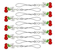 FIXOSHEE Set 10 Pezzi Cordini per Cellulare con Ciondoli a Forma di Ciliegia e Fiocco Accessori Pendenti per Telefono Decorazioni Colorate per Smartphone e Feste Quotidiane