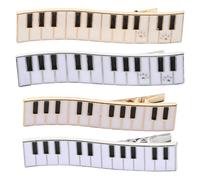 FIXOSHEE Set 4 Fermagli per Chioma Donna in Metallo a Forma di Tasti di Pianoforte Piccoli e Grandi Finitura Verniciata Antigraffio Accessori Moda Leggeri per Uso Quotidiano e Look