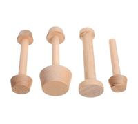 FIXOSHEE Set 4 Pezzi Stampi per Crostate in Legno a Doppia Faccia, Pressino per Pasta Frolla per Dolci e Cheesecake, Utensili da Forno per Cucina Domestica e Panetteria